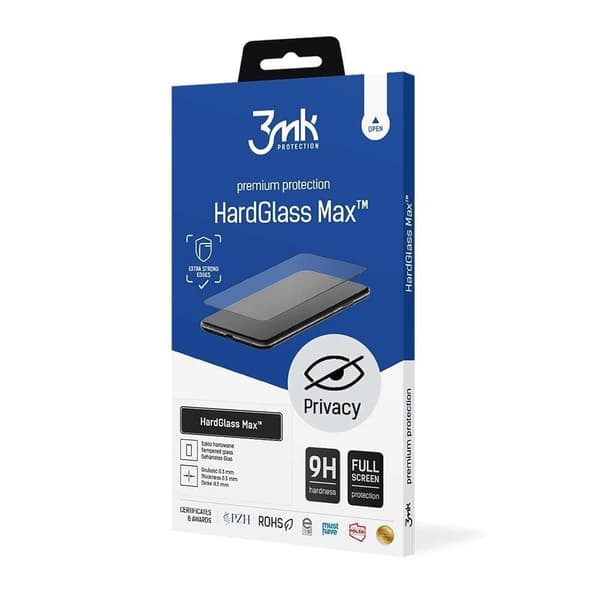9H 3mk HardGlass Max Privacy™ personvernglass for iPhone XS Max / 11 Pro Max