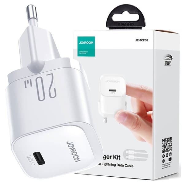 USB C 20W PD Joyroom JR-TCF02 minilader - hvit