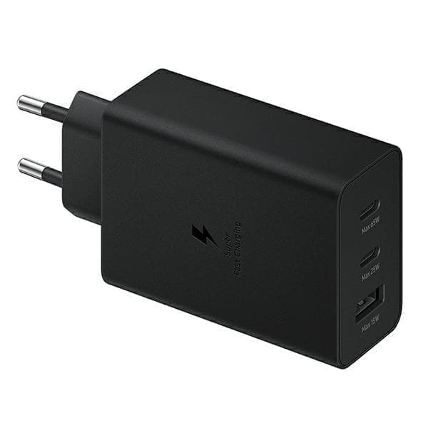Samsung vegglader 2x USB Type C / USB PPS, Strømforsyning PD 65W, QC 3.0, AFC, FCP svart (EP-T6530NBEGEU) musta