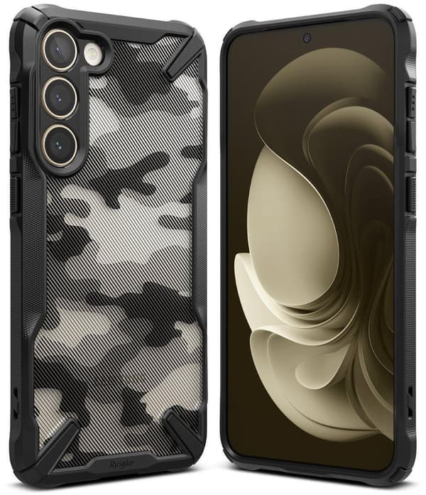 Ringke Fusion X Design-deksel til Samsung Galaxy S23+ kamuflasje svart