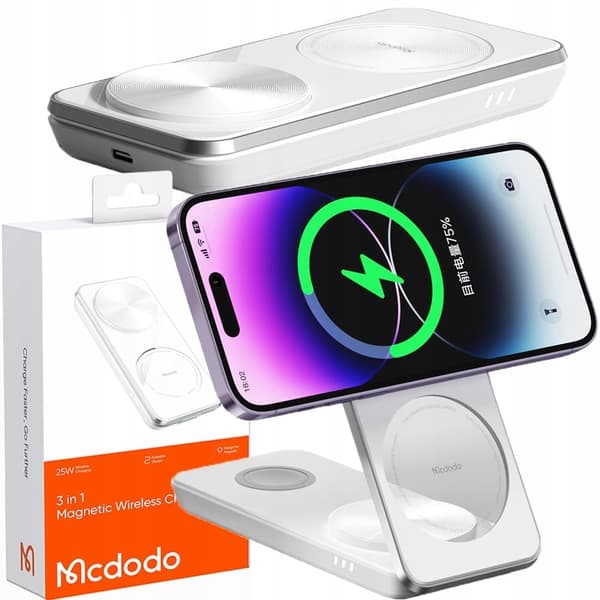 3in1 QI-telakointiasema iPhonelle, Airpodille, kellolle, vitille, McDodolle