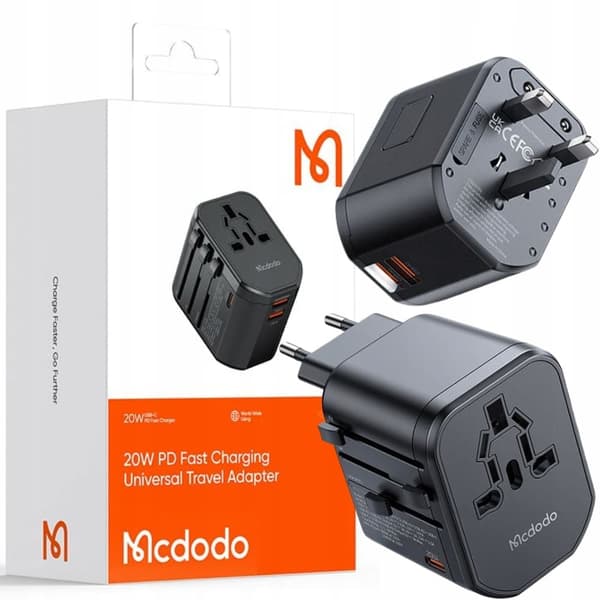 Mcdodo reseladdare, USB-strömförsörjning, 20W, EU Us UK