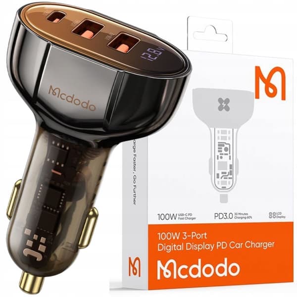 Mcdodo Usb/Usb-C PD 100W LCD billaddare