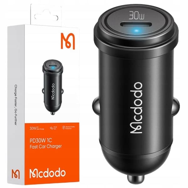 MCDODO KRAFTFULL SNABB BILLADDARE FOR PHONE LITEN USB-C 30W LED
