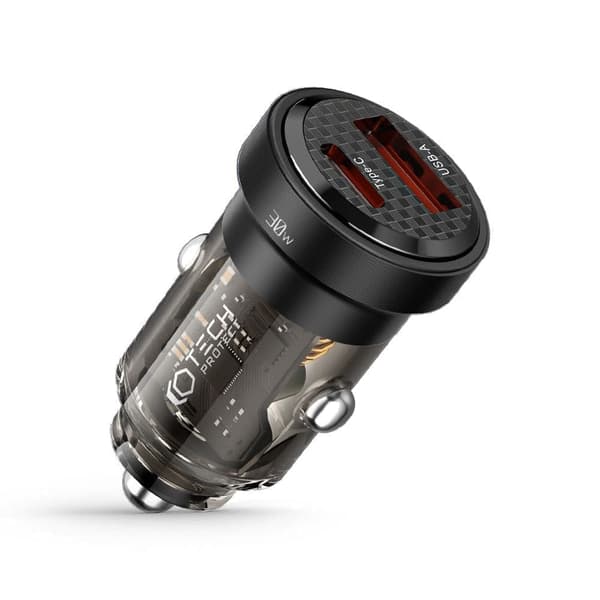 TECH-PROTECT CC30W 2-PORTS BILLADER PD30W/QC3.0 SVART