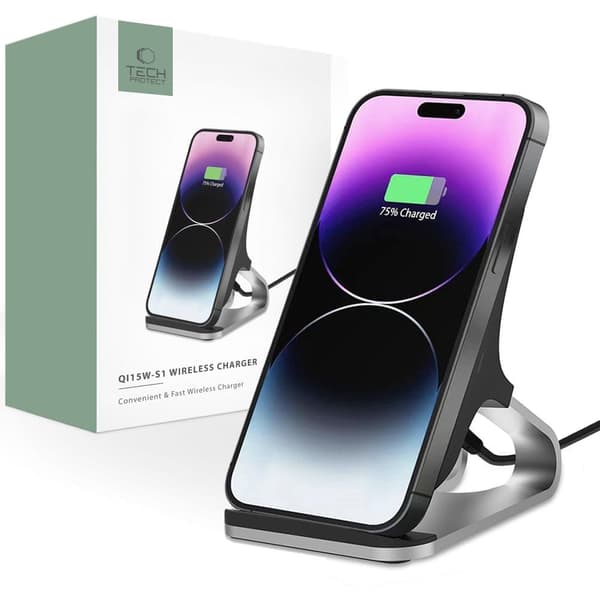 TECH-PROTECT QI15W-S1 TRÅDLØS LADER 15W SORT