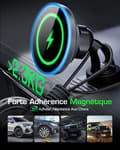 Miniatyrbild 3 av 6: AGPTEK 15W trådlös telefonladdare, MagSafe billaddare, magnetisk induktionshållare för iPhone 15/14/13/12