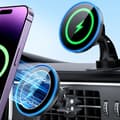 Miniatyrbild 2 av 6: AGPTEK 15W trådlös telefonladdare, MagSafe billaddare, magnetisk induktionshållare för iPhone 15/14/13/12