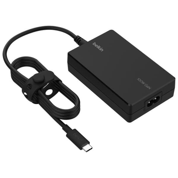 Laddare - BELKIN - GaN - USB-C 100W - Svart - för bärbar dator och MacBook