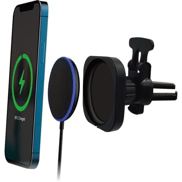 2 i 1 MagSafe 15W induktionsladdare med bilhållare Air Vent BigBen Connected Black