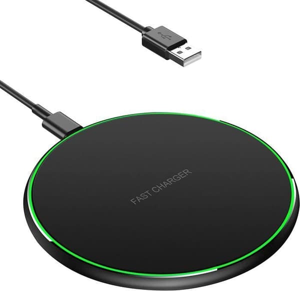 Snabb trådlös laddare, Qi induktionsladdare kompatibel med iPhone 14/13/12/11/Pro/XS Max/XR/XS/X/8, AirPods, Samsung Galaxy etc