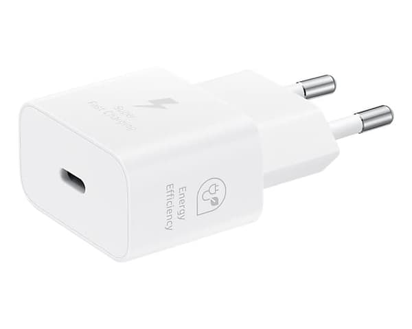 Samsung 25W USB-C GaN Strömadapter – Vit