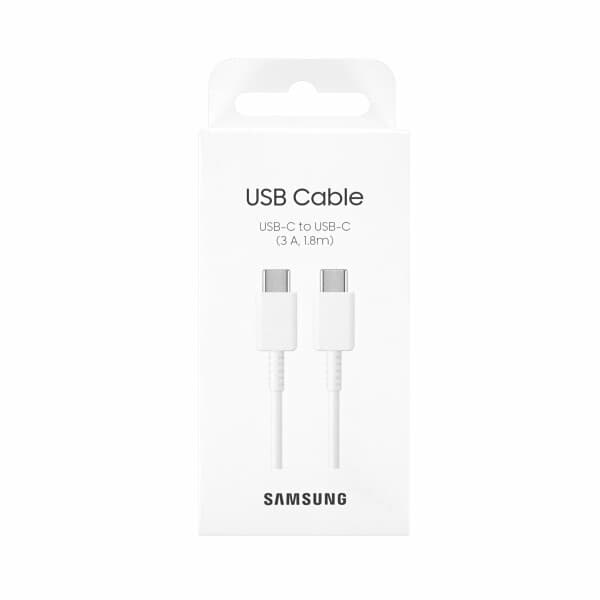 Samsung USB-C till USB-C 1.8m kabel 3A - Vit