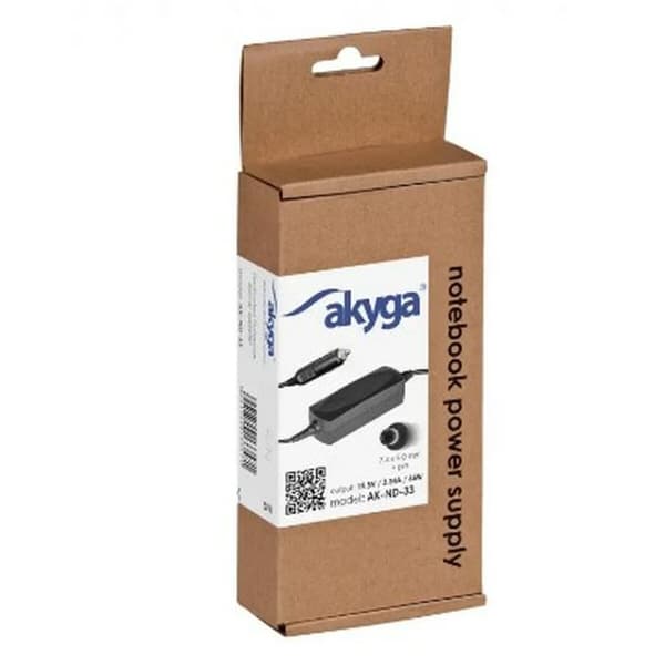 Laptop-oplader Akyga AK-ND-33 65 W Sort