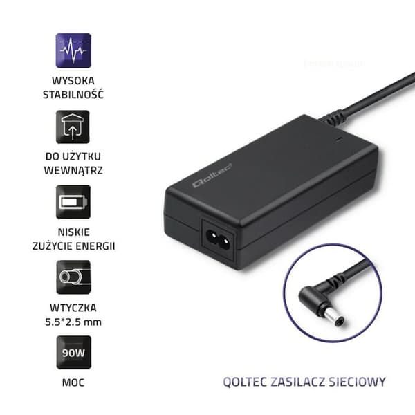 Laptop-oplader Qoltec 50099.90W 90 W