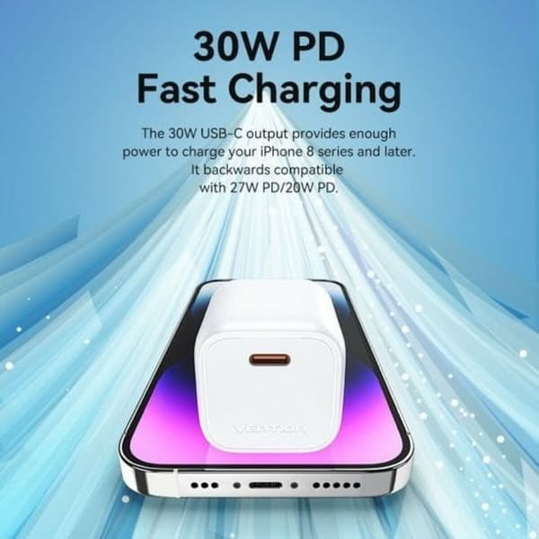 Vægoplader Vention FAKP0-EU Pink 30 W USB-C