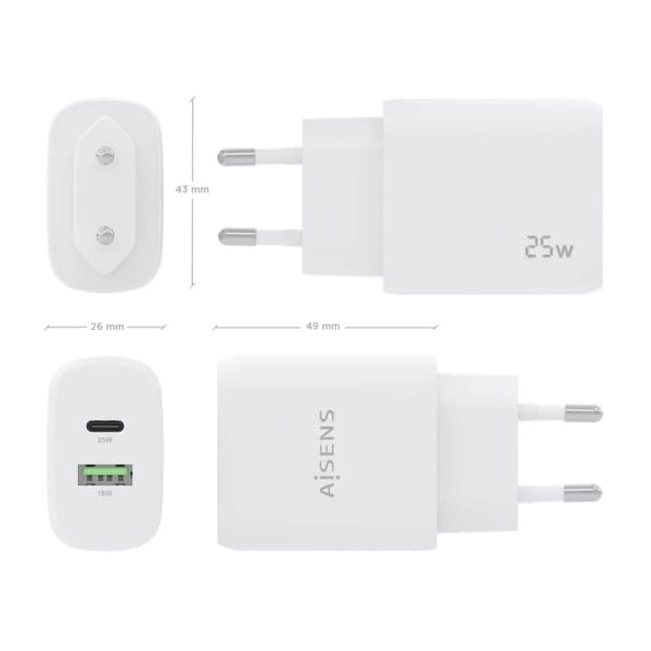 Vegglader Aisens A110-0758 Hvit 25 W (1 enheter)