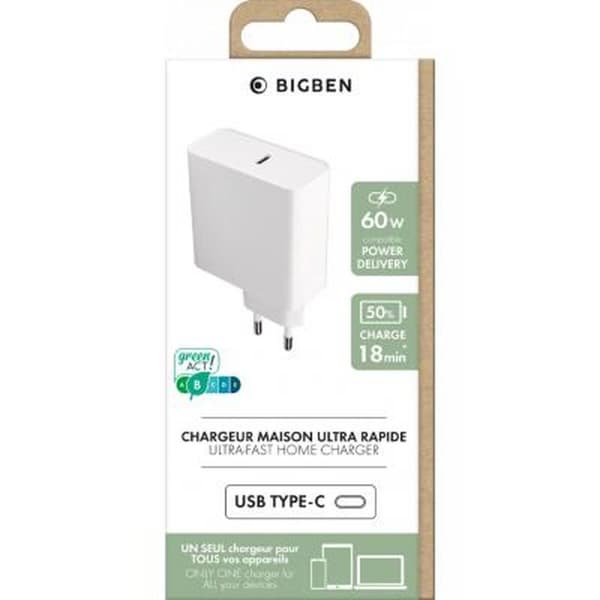 Vegglader Big Ben Interactive BASECS60WCPDW Hvit 60 W (1 enheter) Hvit