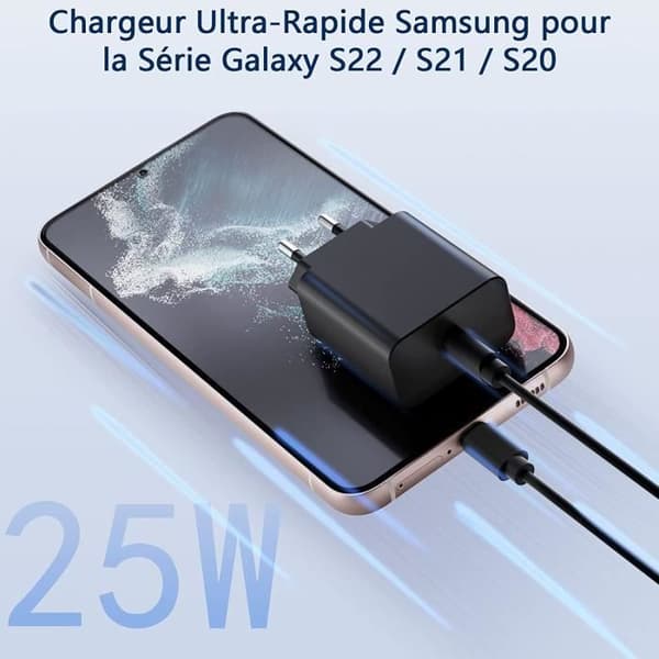 25W snabbladdare kompatibel med Samsung, USB C-strömadapter för Samsung Galaxy S22 Ultra-S21 Plus-Note 20 Ultra-S2[H1178]