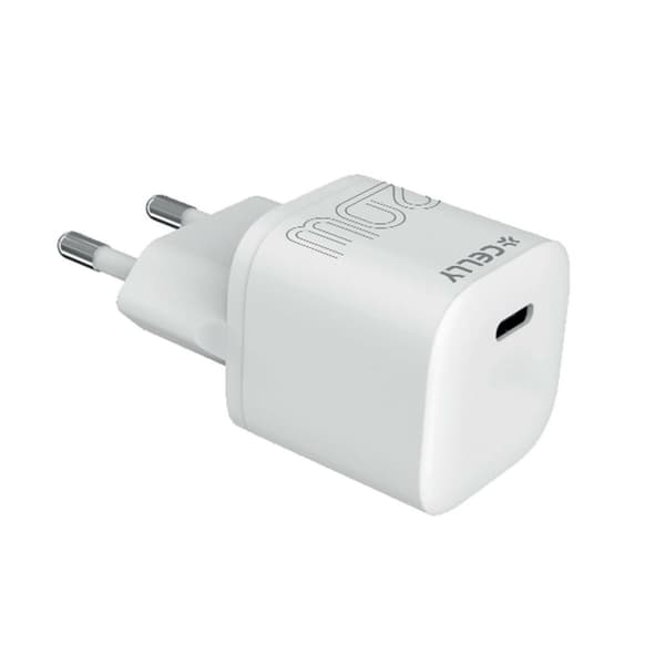 Seinälaturi Celly UCTC1USBC20WWH Valkoinen 20 W