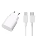 Miniatyrbillede 5 af 5: Oplader til Samsung 25W - Hurtig oplader USB-C - Strømadapter+Kabel 1M