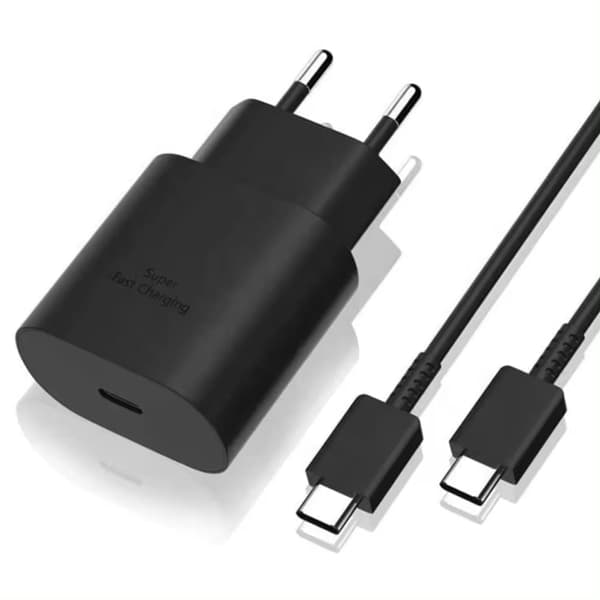 Laddare till Samsung 25W - Snabbladdare USB-C - Strömadapter+Kabel 1M