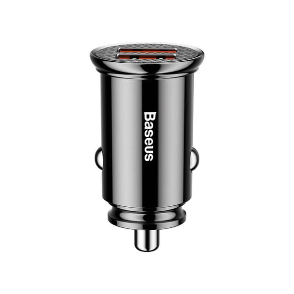 Biloplader 2xUSB QC3.0 5A 30W Sort