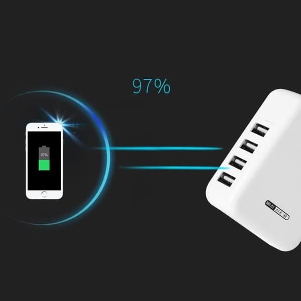 4-portars USB-laddare För iphone ipad telefon surfplatta