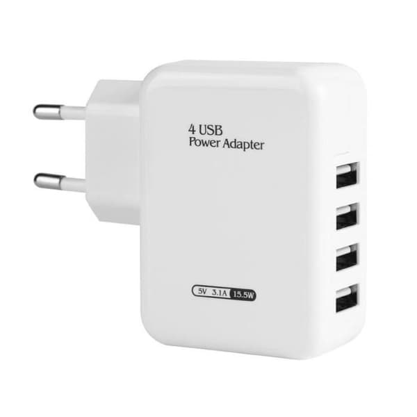 4-portars USB-laddare För iphone ipad telefon surfplatta