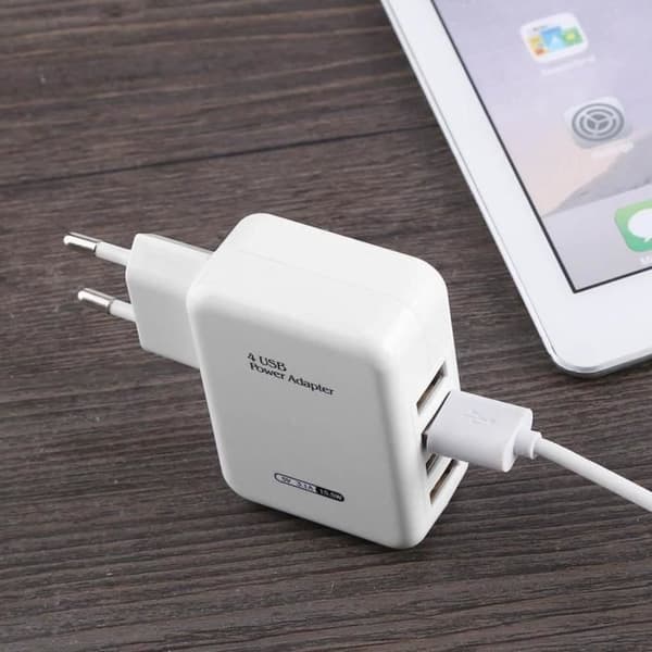 4-portars USB-laddare För iphone ipad telefon surfplatta