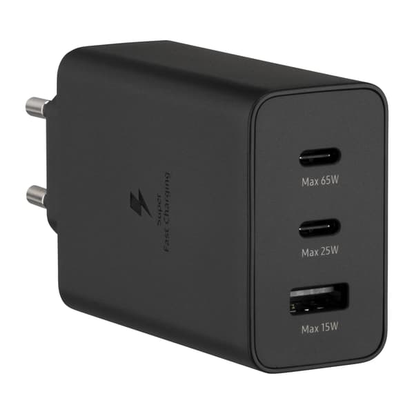Samsung Power Adapter Trio 65W EP-T6530 med tre portar Svart