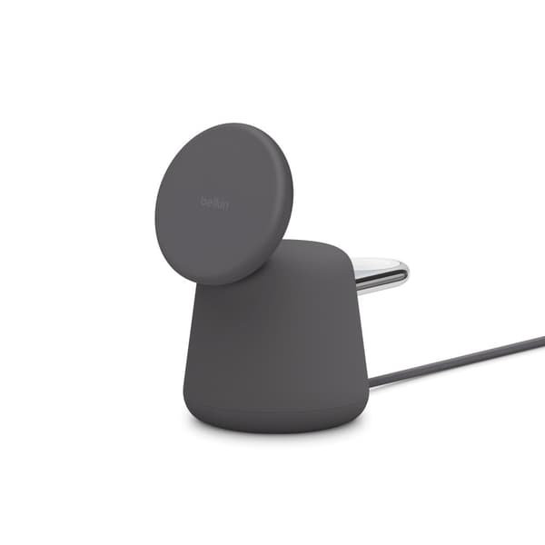 Belkin WIZ020VFH36 mobilenhedsoplader Headset, Smartphone, Smartwatch Charcoal USB Trådløs opladning Hurtigopladning Indendørs Kul