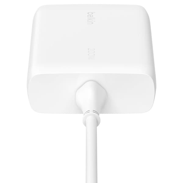 BELKIN VÆGLADER 4X PORT USB-C GAN 200W, HVID
