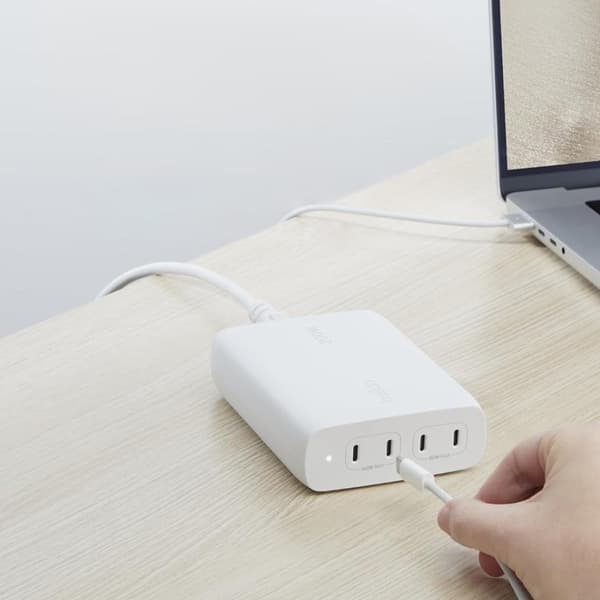 BELKIN VÆGLADER 4X PORT USB-C GAN 200W, HVID