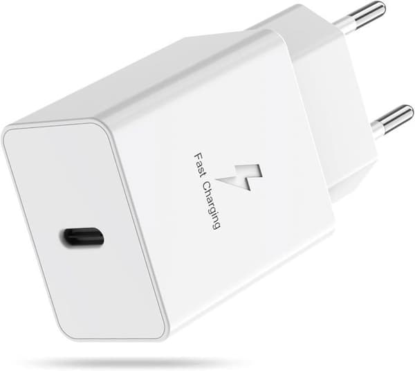 Snabbladdare för Samsung Laddare, USB C PD-uttag Laddningsadapter Kompatibel med Samsung Galaxy S23 S22 S21 Ultra ect, Vit