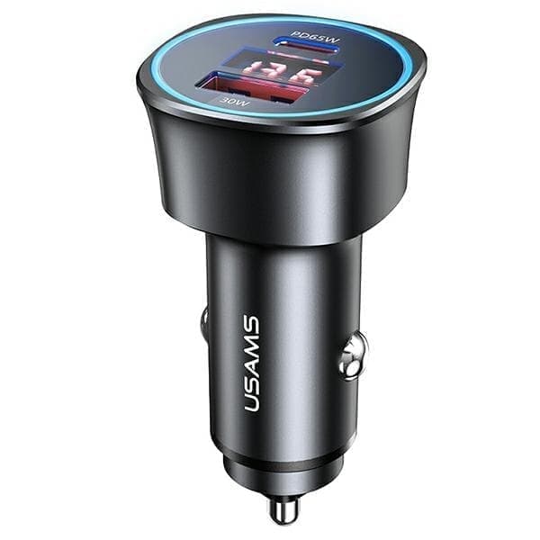 USAMS Lad. yksin. 1xUSB+1xUSB-C C26 95W (vain pää) Pikalataus musta/musta CC146TC01 (US-CC146)
