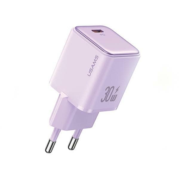 USAMS Lad. verkkoon. 1xUSB-C PD30W 3A (vain pää) PD3.0 Pikalataus violetti/violetti X-ron-sarja CC186TC03 (US-CC186)
