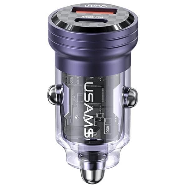 USAMS Lad. yksin. C35 USB+USB-C 45 W Pikalataus violetti/violetti CC175CC02 (US-CC175)