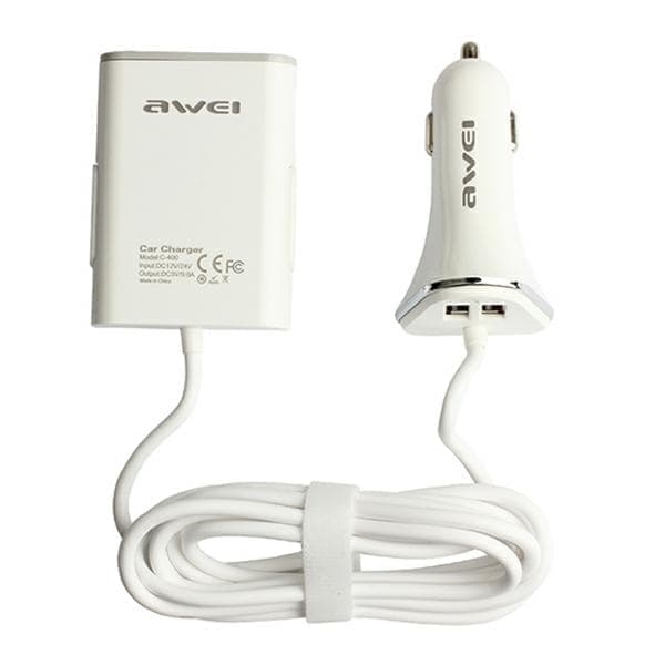 AWEI kiva. yksin. C-400 9.6A 4xUSB High Speed ​​valkoinen/valkoinen