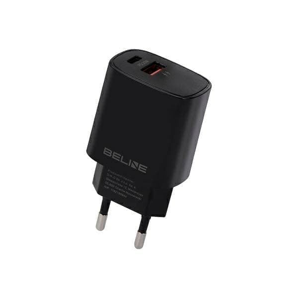 Beline Ład. verkkoon. 1 x USB-C + 1 x USB 20 W musta (vain pää) PD 3.0 + QC 3.0 BLN2CB20