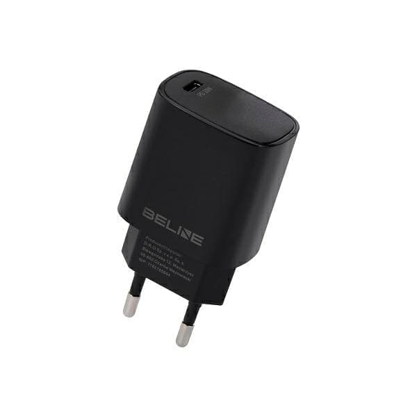 Beline Ład. verkkoon. 1x USB-C 20W musta (vain pää) PD 3.0 BLNCB20