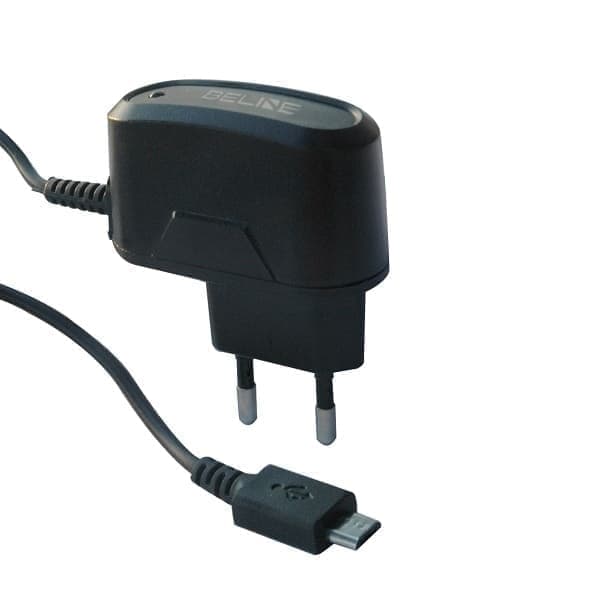 Beline Ład. verkkoon. microUSB 1A musta/musta