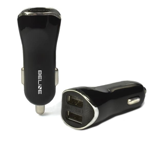 Beline Ład. yksin. 2xUSB 2.1A musta (vain pää)