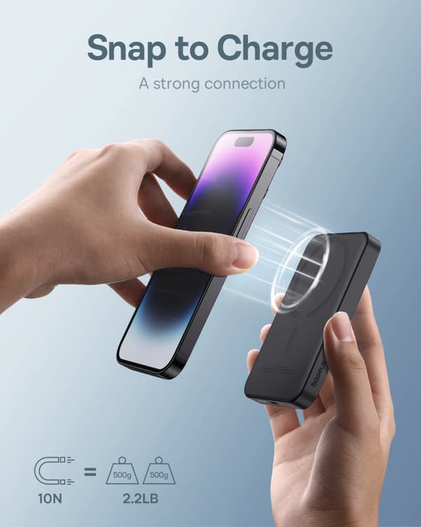 Minivirtapankki 5000mAh 20W + USB-C-kaapeli 20V / 3A musta