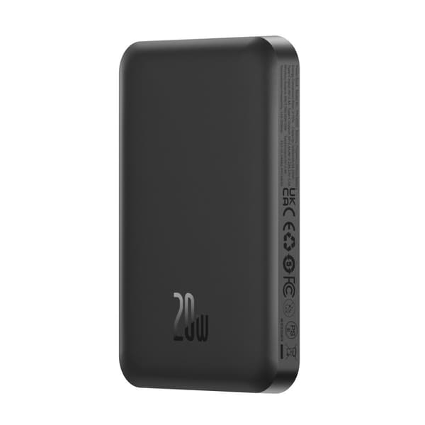 Minivirtapankki 5000mAh 20W + USB-C-kaapeli 20V / 3A musta musta