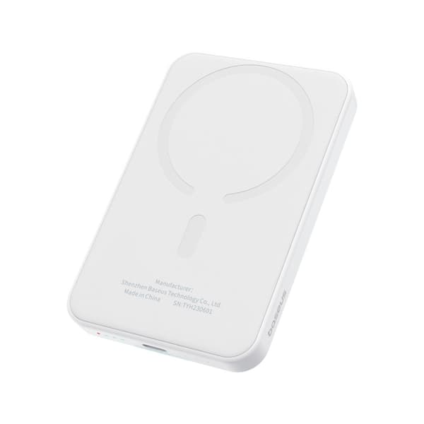 Minivirtapankki 5000mAh 20W + USB-C-kaapeli 20V / 3A valkoinen