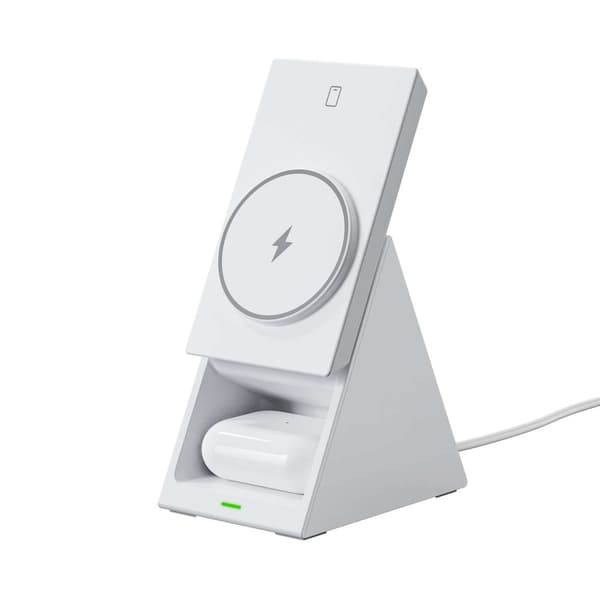 3in1 Latausasema, Choetech T600 15W induktiivinen laturi, valkoinen