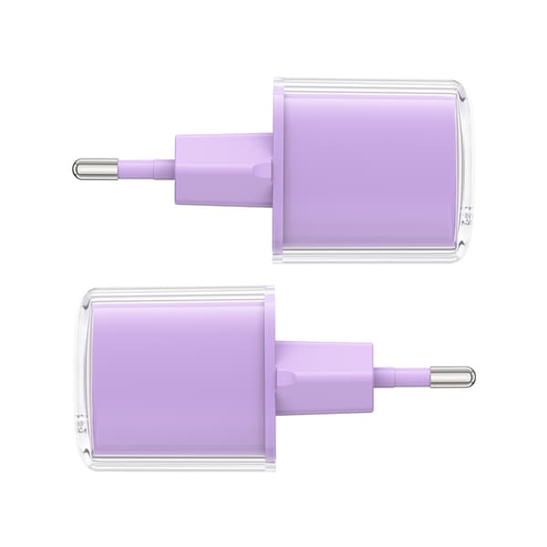 PD 30W GaN3 USB-C nätverksladdare med display, lila