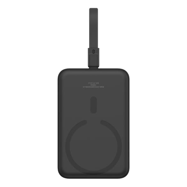Mini Powerbank MagSafe 10000mAh 20W med Lightning-kabel til iPhone 0,3m sort