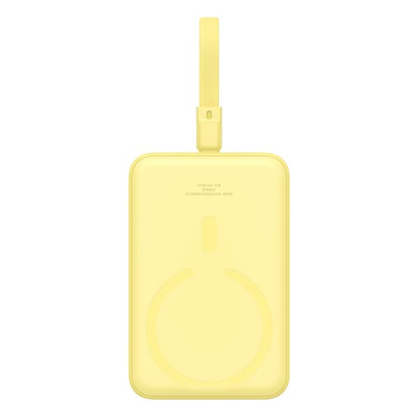 Mini Powerbank MagSafe 10000mAh 20W med Lightning-kabel för iPhone 0,3m gul